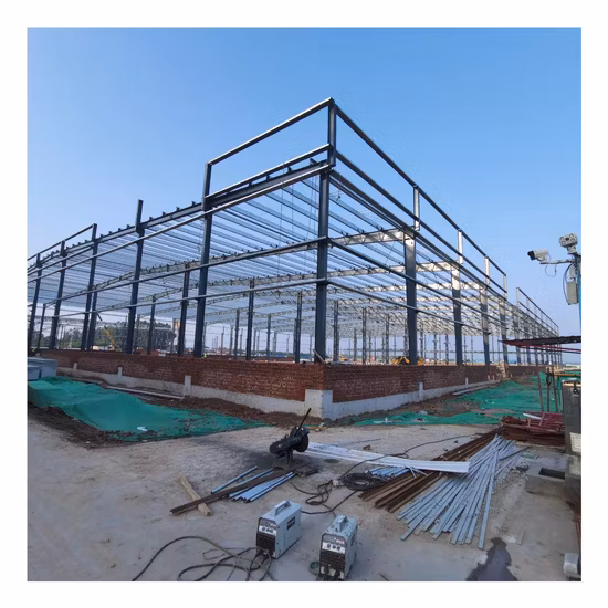 産業用建物用亜鉛メッキ高品質鋼製切妻フレーム構造